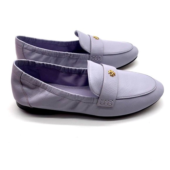 Tory Burch Leather Mini Medallion Ballerina Loafers